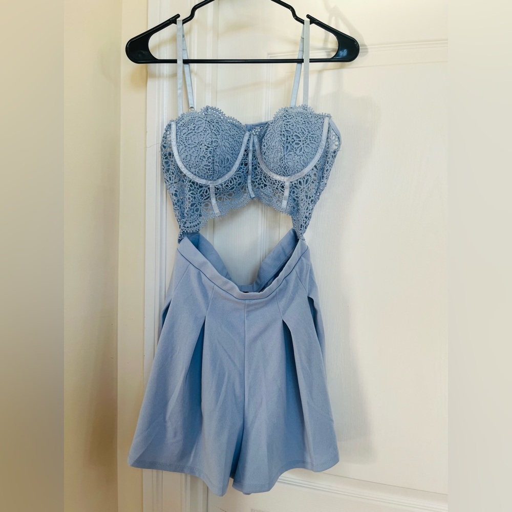 NWT Blue Lace Romper